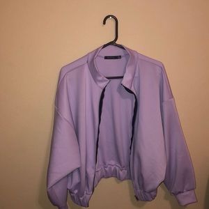 Lavender bomber jacket